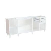 Balcão De Cozinha De Aço Telasul Star 5 Portas Para Pia Branco