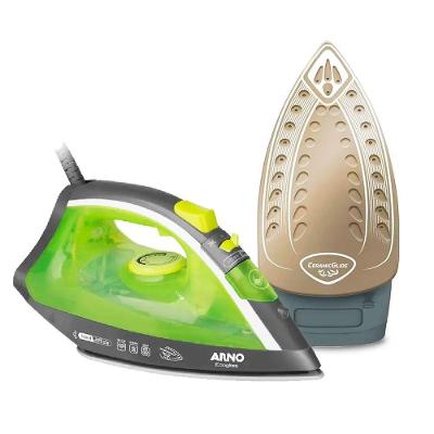 Ferro a Vapor a Vapor Arno Ecogliss FEC1 1200W Base Cerâmica Verde 110V