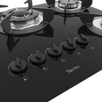 Cooktop Terim Safe Ferro Fundido 5 Bocas Tripla Chama Glp Preto Bivolt - 5