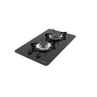 Cooktop Fogatti à Gás Fgt 2b Vidro Preto Flange Inox Preto Bivolt - 1