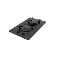 Cooktop Fogatti à Gás Fgt 2b Vidro Preto Flange Esmaltada Preto Bivolt - 1