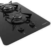 Cooktop Fogatti à Gás Fgt 2b Vidro Preto Flange Esmaltada Preto Bivolt - 5