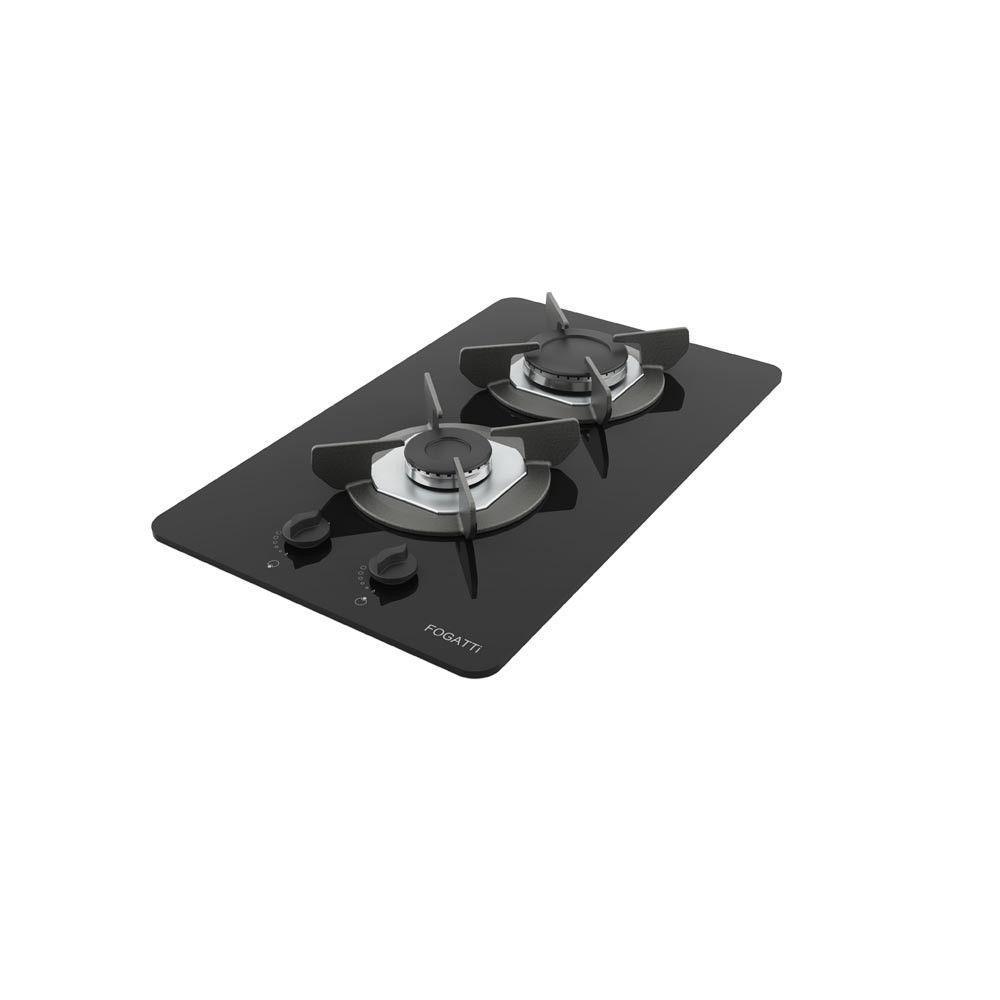 Cooktop Fogatti Safe Ferro Fundido 2 Bocas A Gas Preto Bivolt - 1