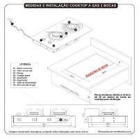 Cooktop Fogatti Safe Ferro Fundido 2 Bocas A Gas Preto Bivolt - 3