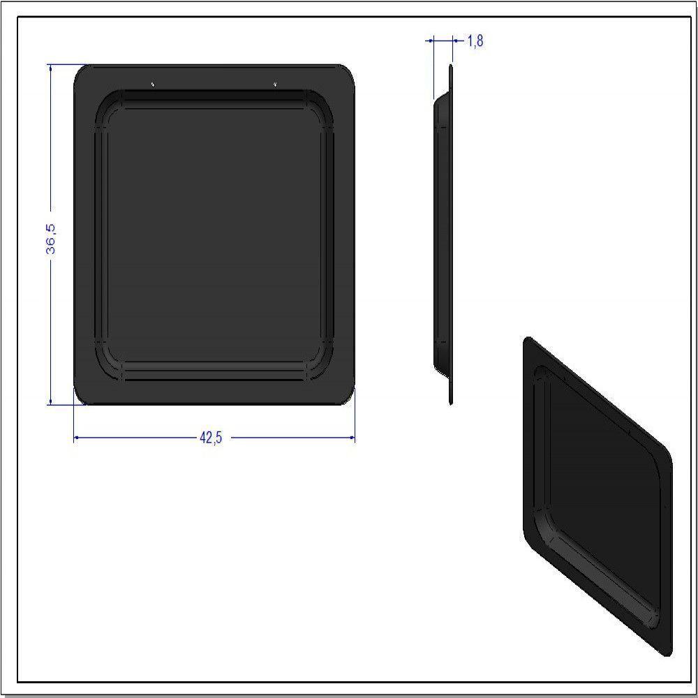 Bandeja Esmaltada De Resíduos Para Fornos Embutir 57 Litros Preto - 2