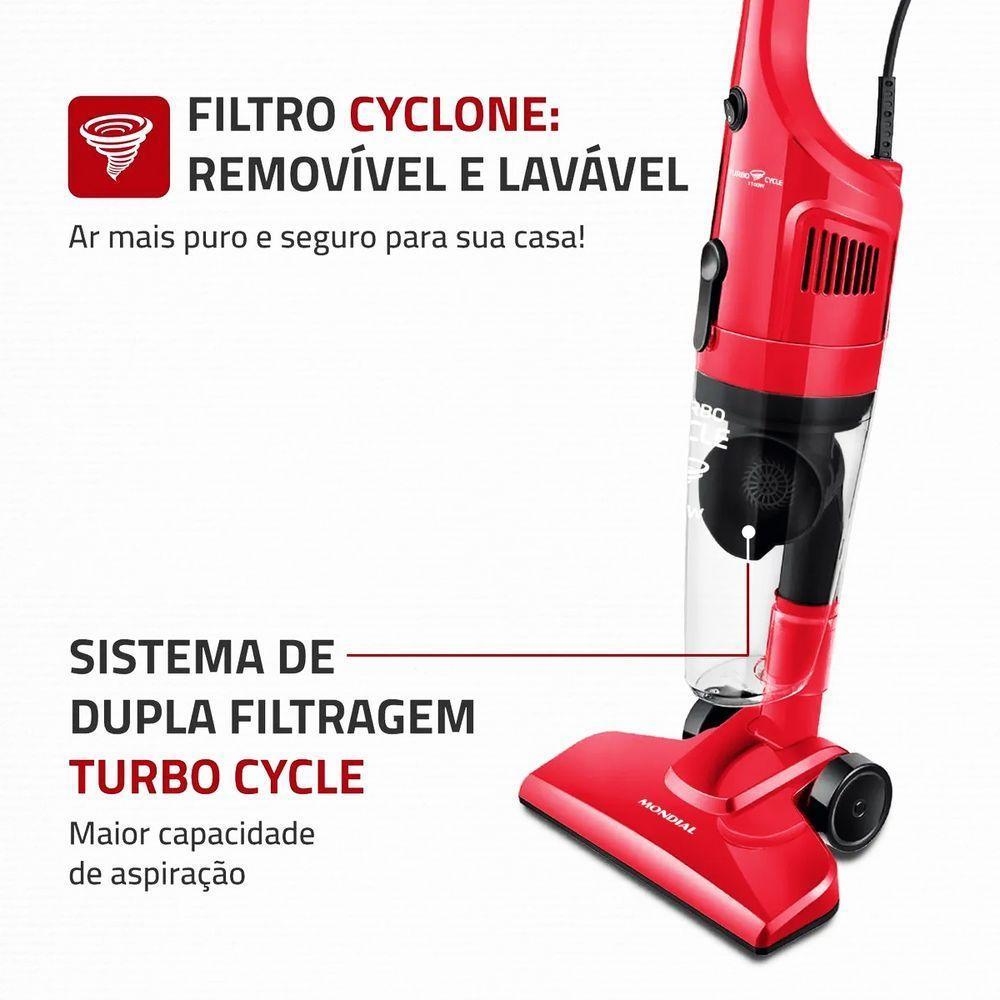Aspirador De Pó Vertical Mondial Turbo Cycle AP36 1100W 110V - 4