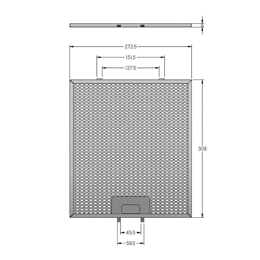 Filtro De Alumínio Para Coifa Tamanho 30,8 X 27,2 Cm Prata - 2