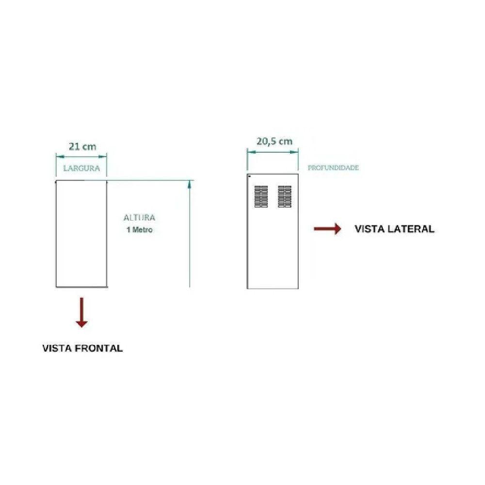 Duto Especial De Inox Para Coifa De Parede Slim 1 Metro Inox - 2