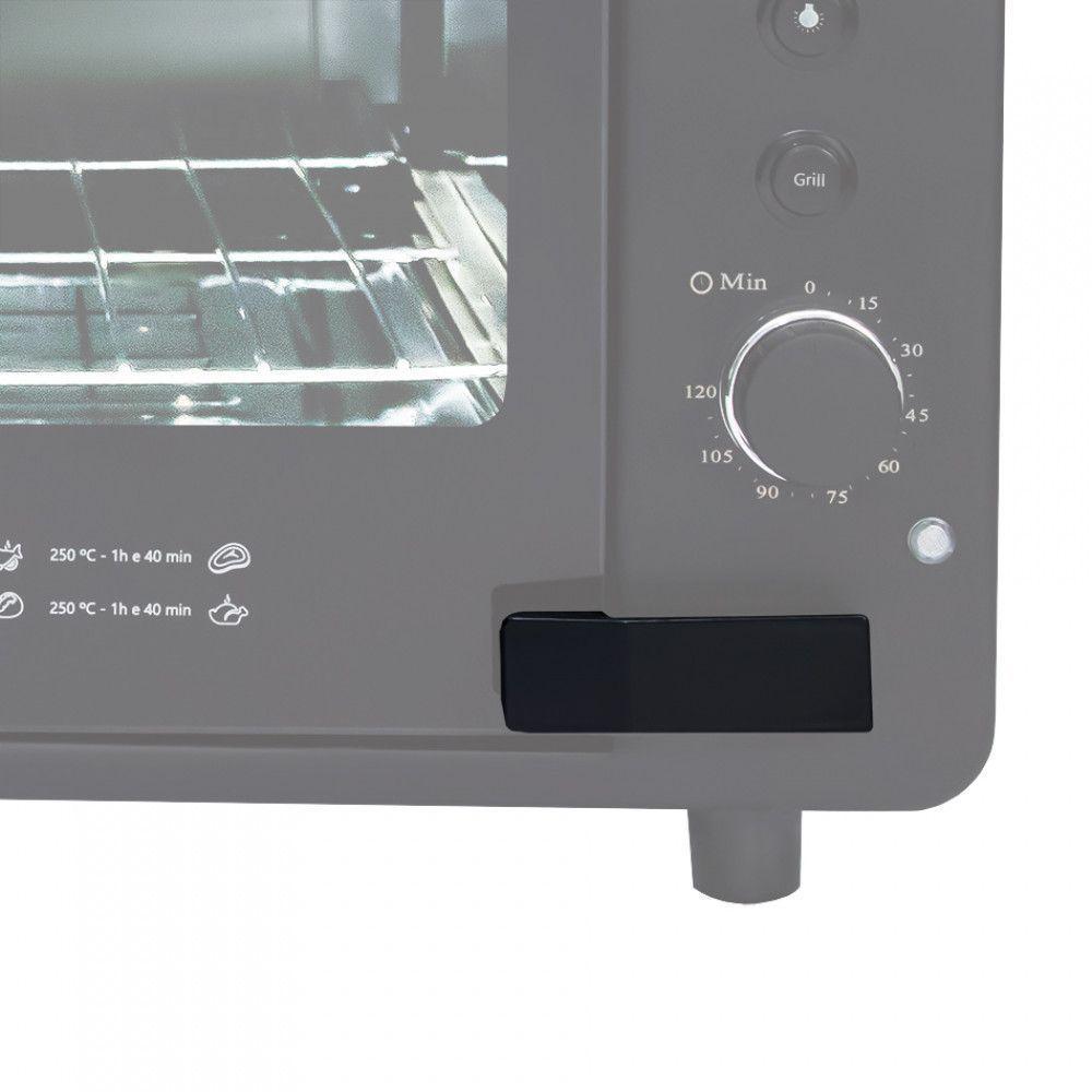 Puxador Inferior Frontal Para Forno De Bancada Preto - 1