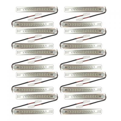 Kit Lâmpada Led Retangular - 20 Peças Metálico Bivolt