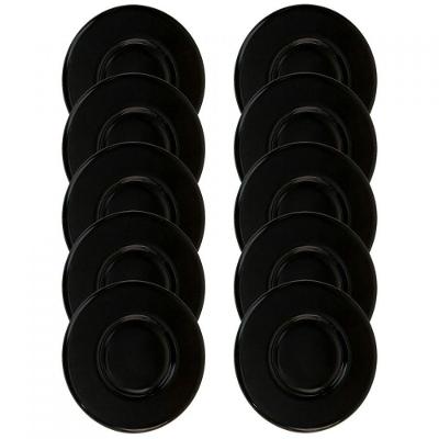 Espalhador Médio Sabaf Esmaltado Para Cooktop - 10 Peças Preto