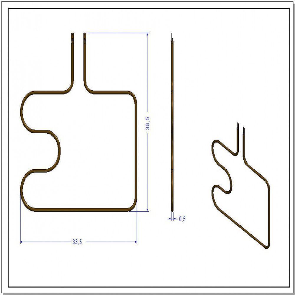 Resistência Inferior Para Fornos De Embutir 110V Verde 110V - 2