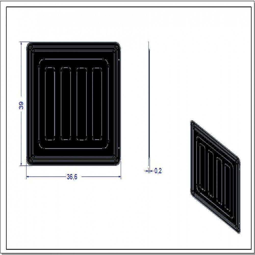 Bandeja Esmaltada De Resíduos Para Fornos Embutir 45 Litros Preto - 2