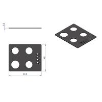 Vidro Preto Para Cooktop 4 Bocas Nardelli Preto - 2