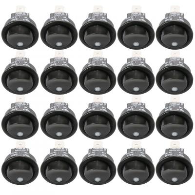 Kit Interruptor Grill E Lâmpada Fornos Embutir - 20 Peças Preto Bivolt