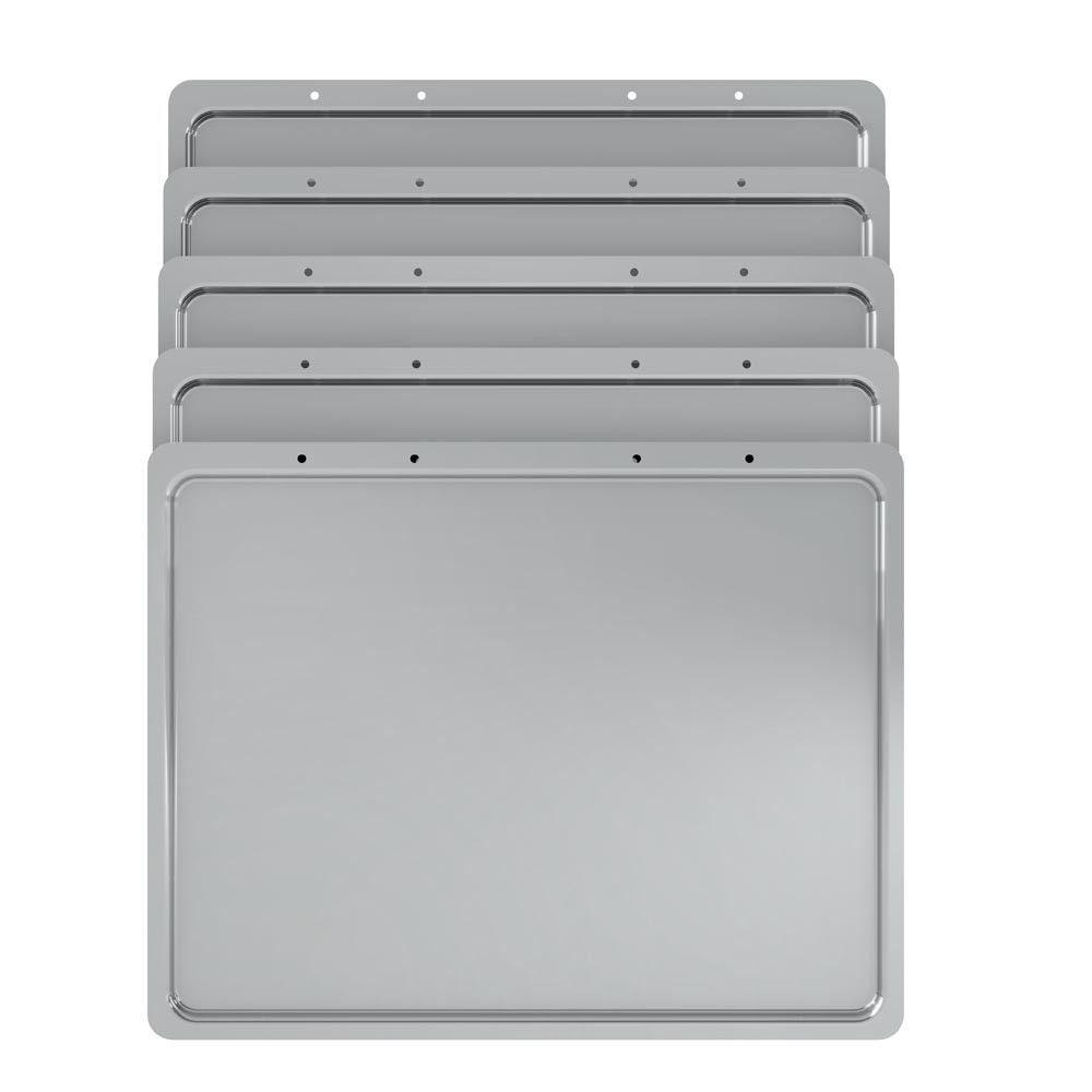 Kit Bandeja De Alumínio Para Forno De Bancada 60l 5 Peças Prata - 1