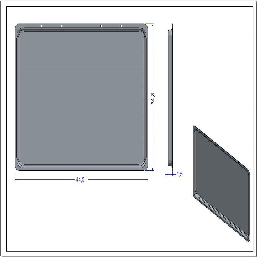 Kit Bandeja De Alumínio Para Forno De Bancada 60l 5 Peças Prata - 2