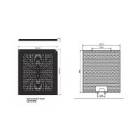 Kit De Filtros Alumínio + Carvão Para Coifa Nardelli Preto Com Prata - 2