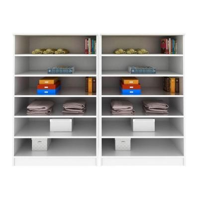 Kit 2 Armários Multiuso Para Lavanderia Bell P04 Branco - Mpozenato