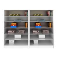 Kit 2 Armários Multiuso Para Lavanderia Bell P04 Branco - Mpozenato - 1