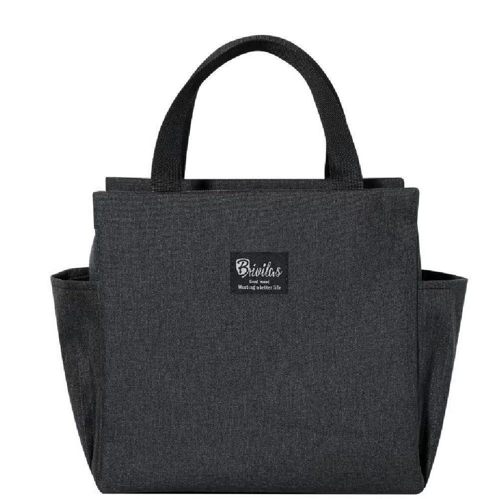 Bolsa Termica Grande Fitness Academia Dieta Trabalho Executivo Bolsa Alca 2 Bolsos Porta Garrafa Preta - 6