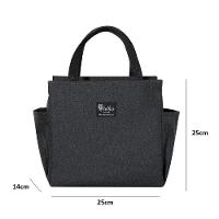 Bolsa Termica Grande Fitness Academia Dieta Trabalho Executivo Bolsa Alca 2 Bolsos Porta Garrafa Preta - 7