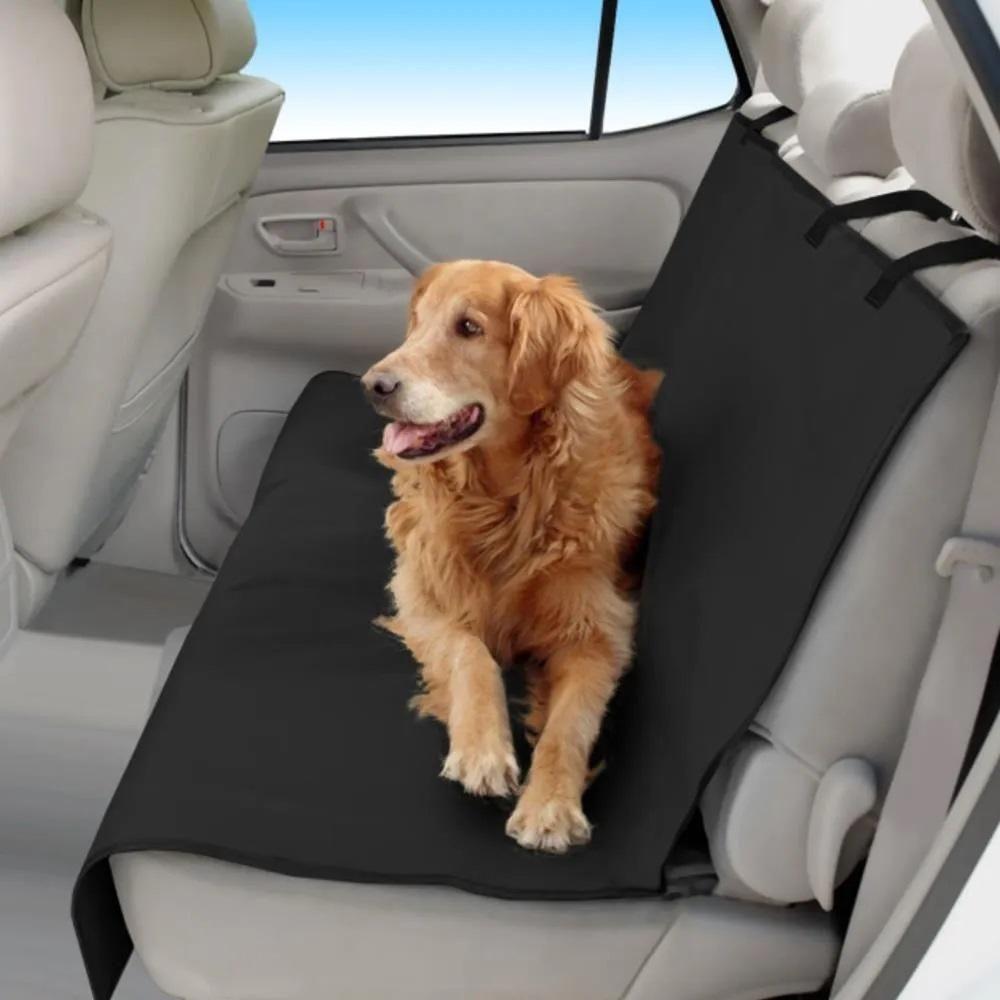 Capa Forro Impermeavel Protetor De Banco Transporte Pet Cachorro Gato Dobravel Carro Viagem Passeio Preto - 5