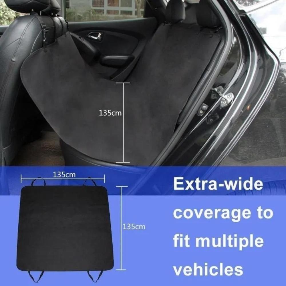 Capa Forro Impermeavel Protetor De Banco Transporte Pet Cachorro Gato Dobravel Carro Viagem Passeio Preto - 7
