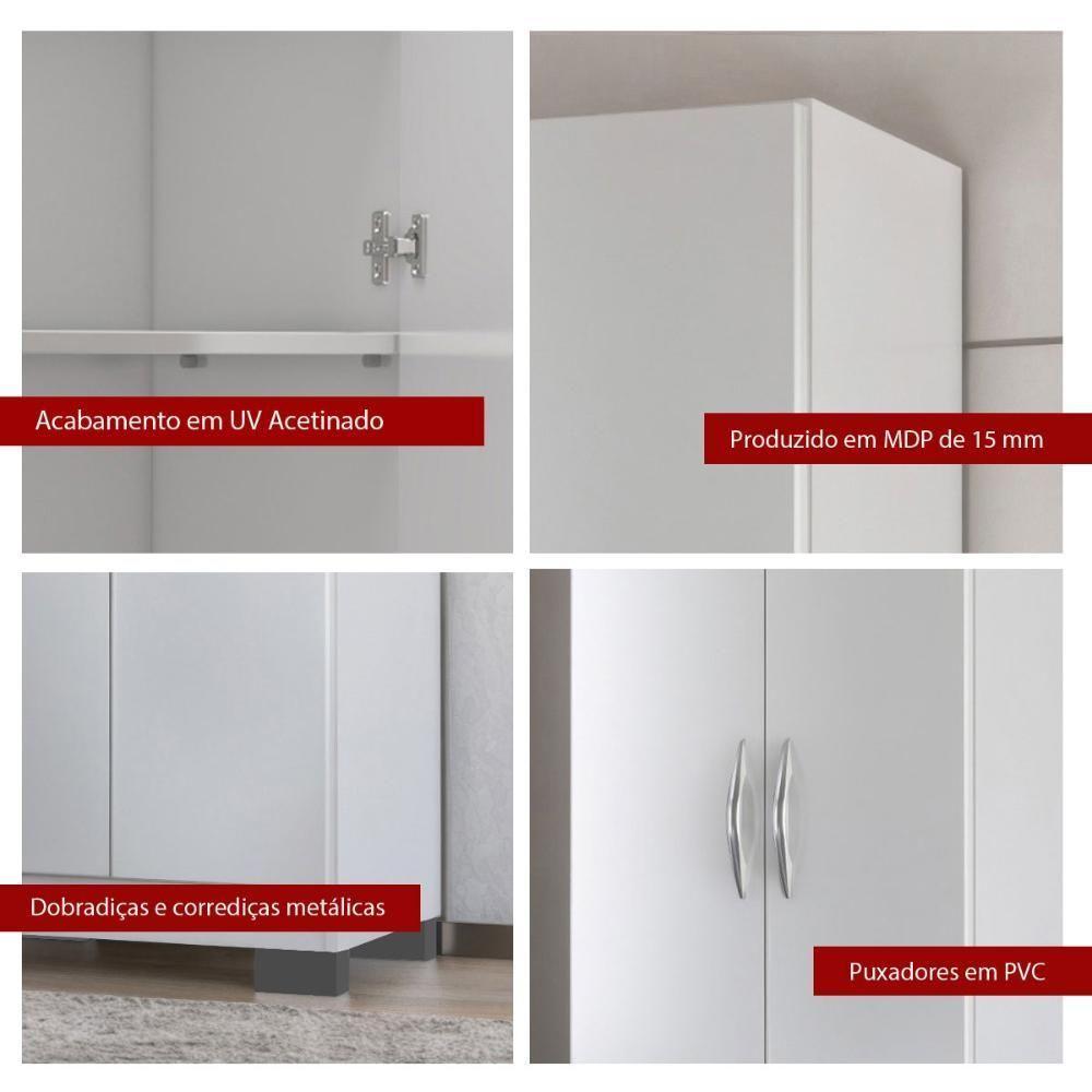 Armário Multiuso Ditália 2 Portas Dm-579 Branco - 8
