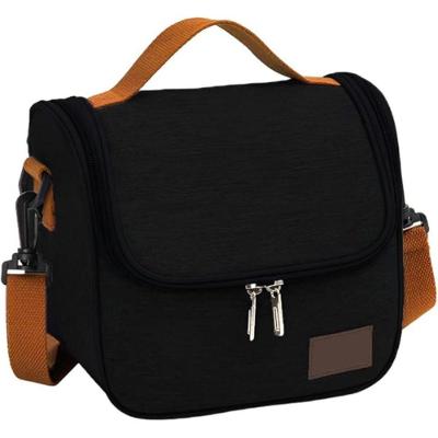 Bolsa Térmica Lancheira Pequena Com Alça Fitness Academia Treino Feminina E Masculina Preto