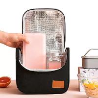 Bolsa Térmica Lancheira Pequena Com Alça Fitness Academia Treino Feminina E Masculina Preto - 2