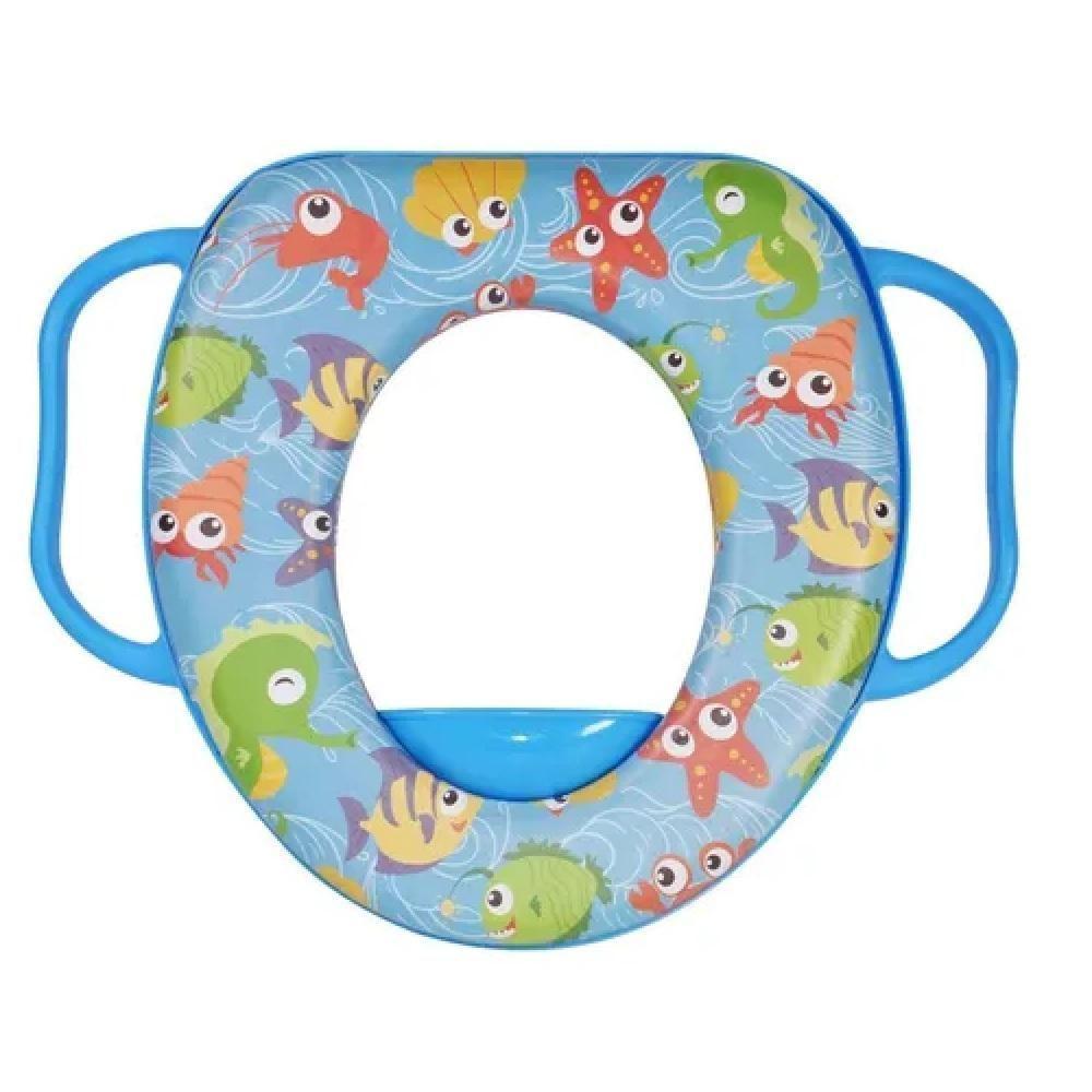 Assento Infantil Para Vaso Sanitario Troninho Alcas Acolchoado Adaptador Confortavel Desfralde Bebe Meninos - 5