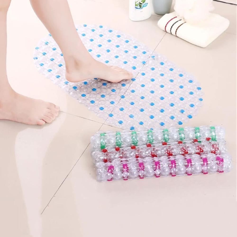 Tapete Box Chuveiro Antiderrapante Chao Banho Banheiro Grande Pvc Ventosas Higienico Massagem - 4