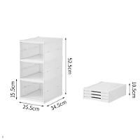 Armario Dobravel 3 Andares Sapateira Organizador De Brinquedos Automatico Caixa Empilhavel Multiuso - 6