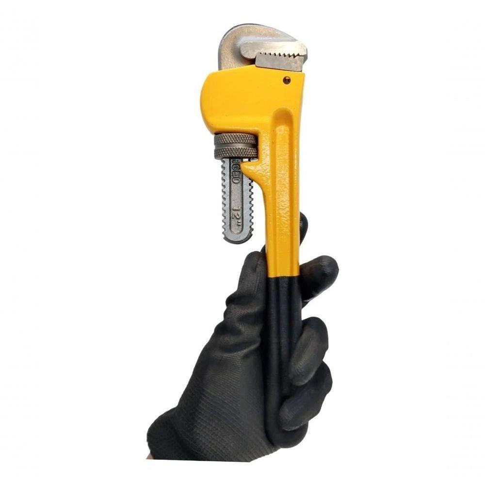 Chave Grifo Tubo 10 Polegadas Hidraulica Lavatorio Mordente Aco Profissional Encanamento Canos - 5