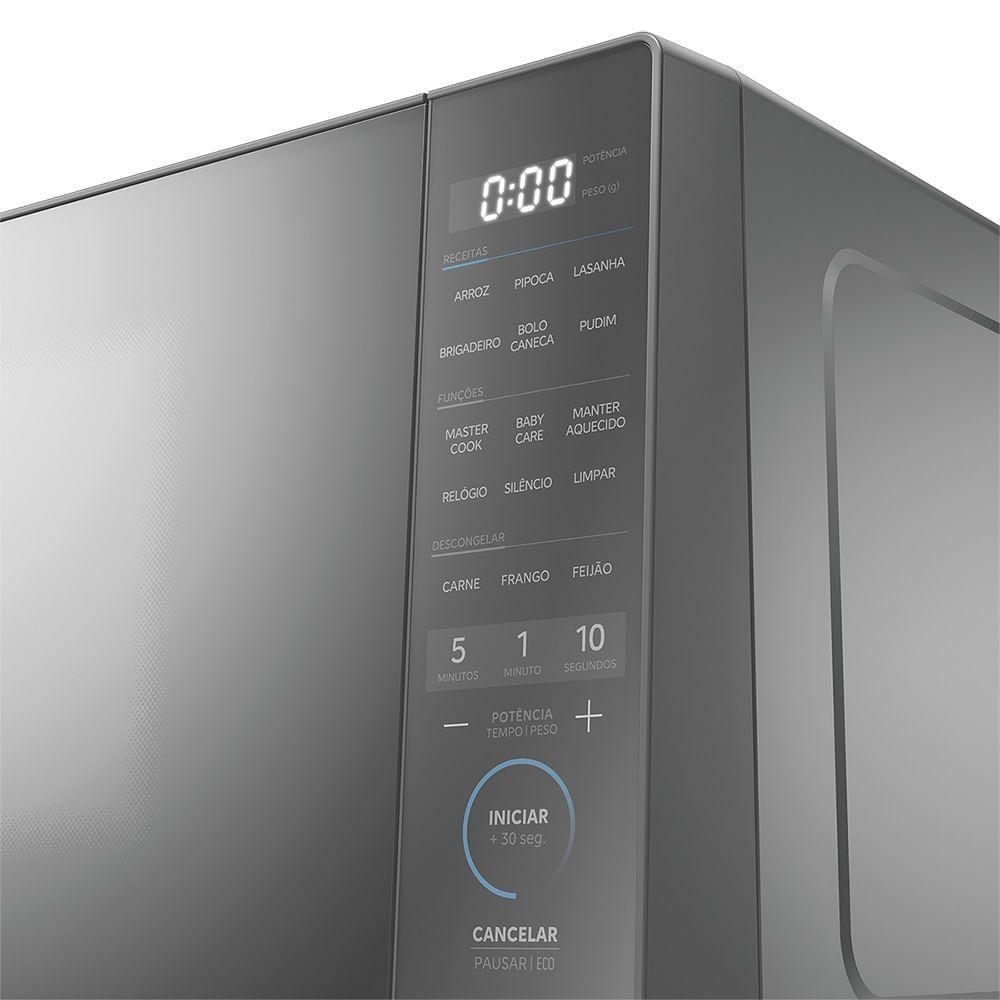 Micro-ondas 27L Prata Porta Espelhada Mastercook Midea MHP27S1 110V - 2