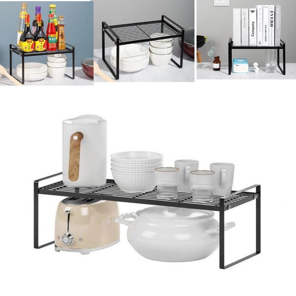 Organizador Armario Bancada Estante Multiuso Prateleira Metal Suporte Guarda Roupa Rack Cozinha Banheiro Escritorio Mesa - 1