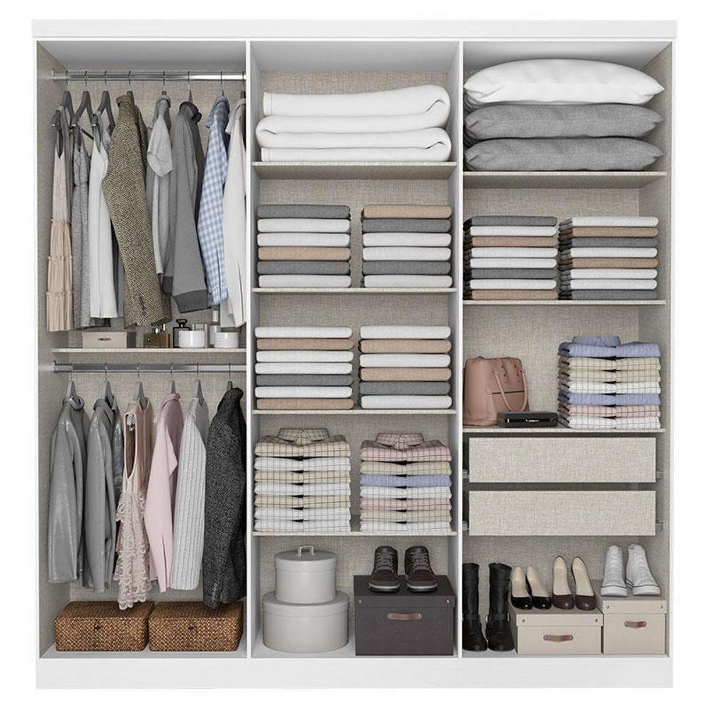 Guarda Roupa Casal Presence 6 Portas Branco Acetinado - Thb - 2