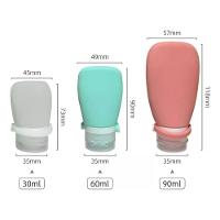 Kit 3 Frascos Silicone Porta Shampoo Creme Condicionador Sabonete Líquido Antivazamento Viagem Academia - 4