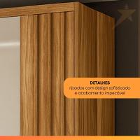 Guarda Roupas Casal Detalhe Ripado 6 Portas 4 Gavetas Roma Madeirado/off White - 2