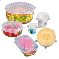 Kit 6 Tampas Silicone Universal Pote Panela Forma Reutilizável Elástico - 2