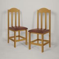 Kit Com 2 Cadeiras De Jantar Madeira Maciça Safira Mel Com Estofado Marrom Mel C/estofado Marrom - 6