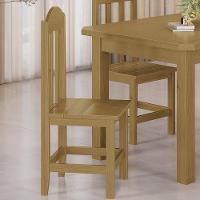 Kit Com 2 Cadeiras De Jantar Madeira Maciça Safira Nogueira Sem Estofado Nogueira S/estofado