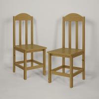 Kit Com 2 Cadeiras De Jantar Madeira Maciça Safira Nogueira Sem Estofado Nogueira S/estofado - 6