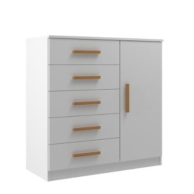 Cômoda Sapateira New Monaco 1 Porta 5 Gavetas - Branco