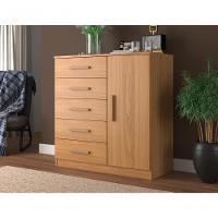 Cômoda Sapateira New Monaco 1 Porta 5 Gavetas - Cinnamomo - 2