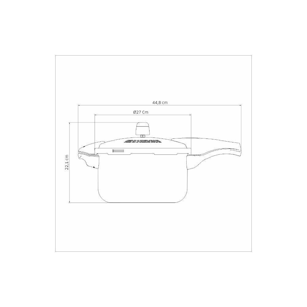 Panela De Pressão Tramontina Vancouver Effrect Em Alumínio Com Revestimento Interno E Externo Em Antiaderente Starflon M - 10