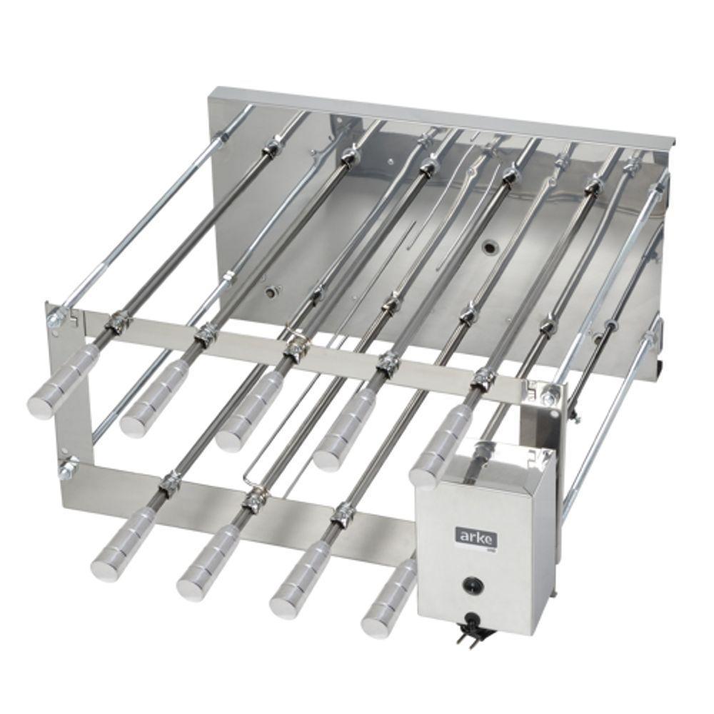 Churrasqueira Giratória Rotativa Aço Inox Crid 09 Espetos Bivolt - 1