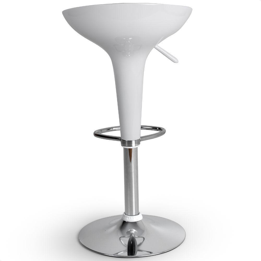 Banquetas Giratória Alta Tulipa Lotus Assento Abs Kit 02 Un Branco - 4