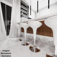 Banquetas Giratória Alta Tulipa Lotus Assento Abs Kit 02 Un Branco - 7